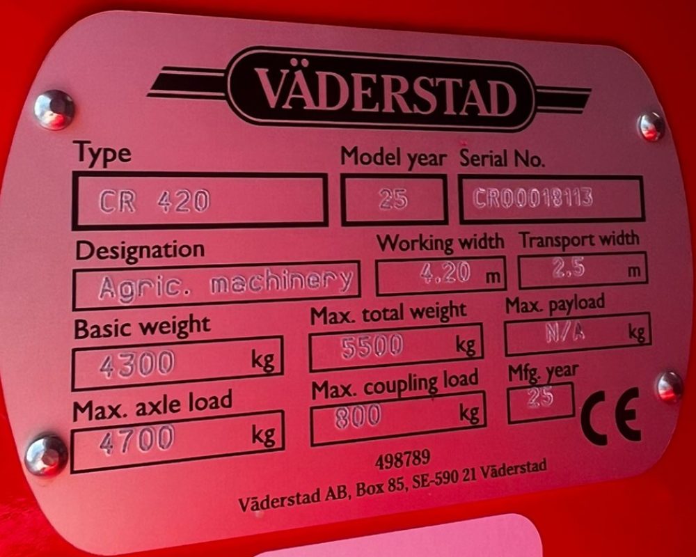 VADERSTAD CR420 VADERSTAD DEMO
