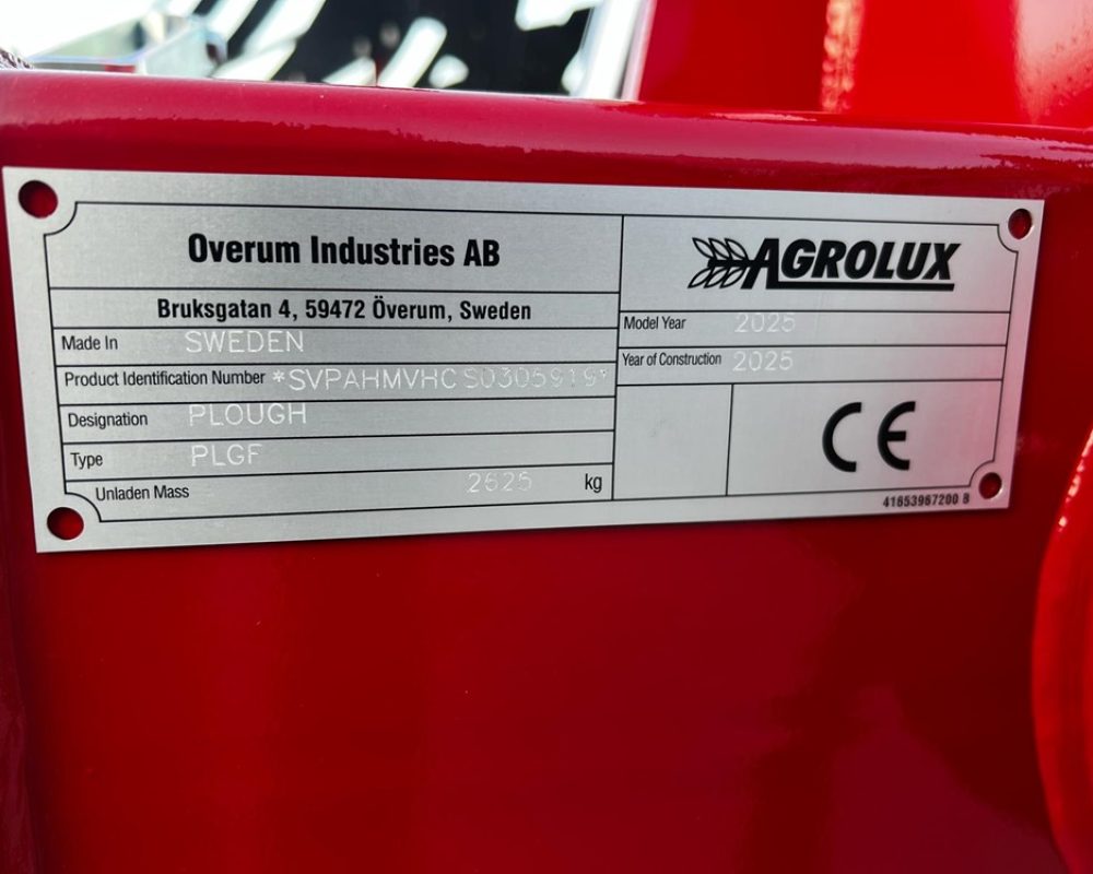 OVERUM AGROLUX HRWT5 AGROLUX PLOUGH